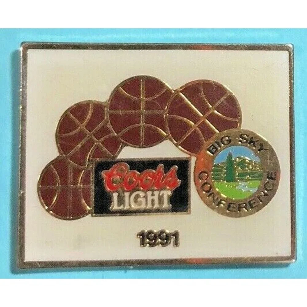 1991 BIG SKY Conference NCAA BASKETBALL, Coors light Logo March Madness Pin